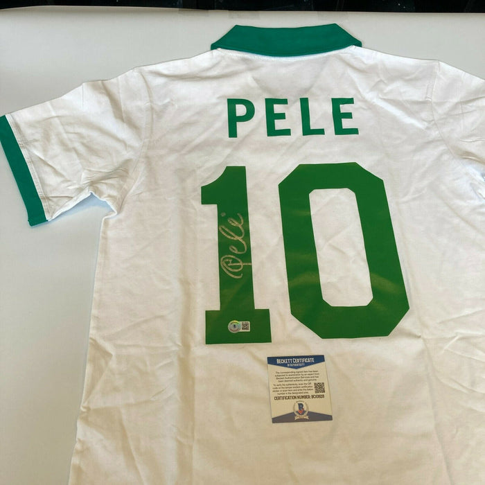 Pele Signed Autographed New York Cosmos Soccer Jersey With Beckett COA
