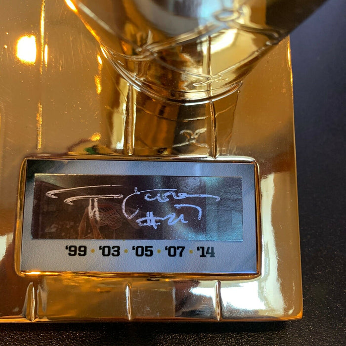 Tim Duncan Signed San Antonio Spurs NBA Championship Trophy With Beckett COA