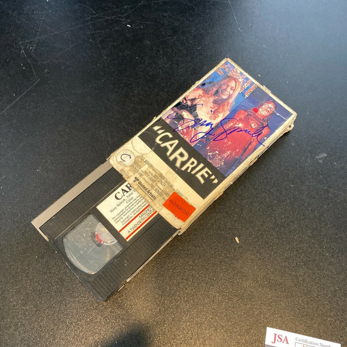 Sissy Spacek Signed Vintage  "Carrie" VHS Movie With JSA COA
