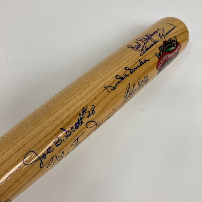 Hall Of Fame Multi Signed Cooperstown Baseball Bat 17 Sigs PSA DNA COA