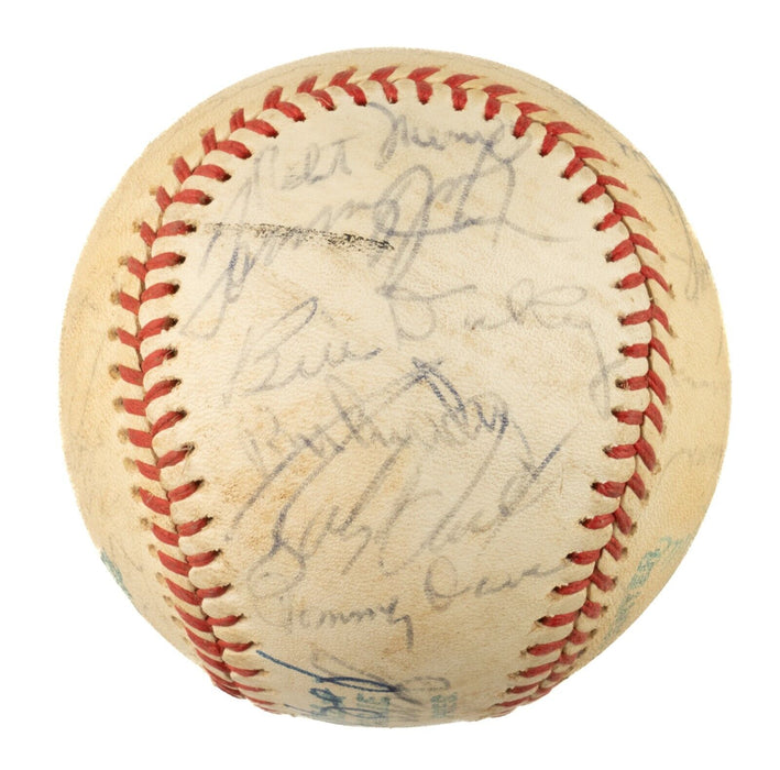 1978 Yankees World Series Champs Team Signed Baseball Thurman Munson JSA COA