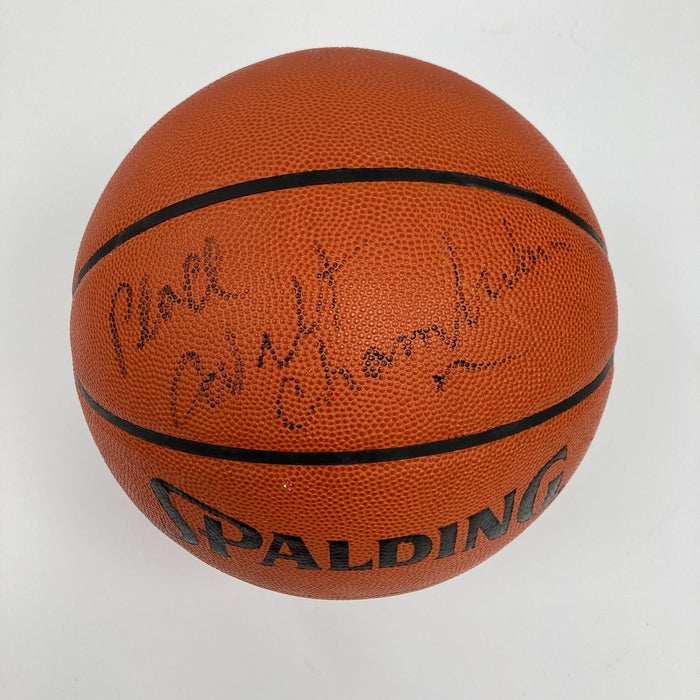 Wilt Chamberlain "Peace" Signed Spalding Official NBA Game Basketball Beckett
