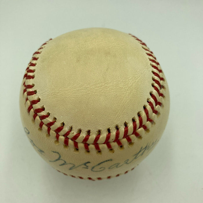 Beautiful Joe Mccarthy Single Signed American League Baseball JSA COA