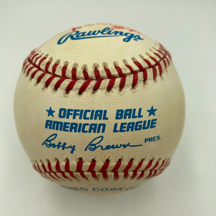 Larry Barnett #22 Umpire Signed American League Baseball