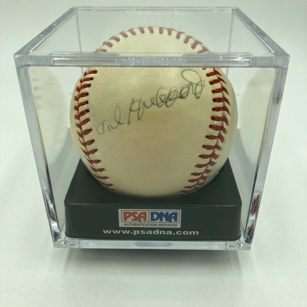 Beautiful Cal Hubbard Single Signed American League Baseball PSA DNA COA HOF