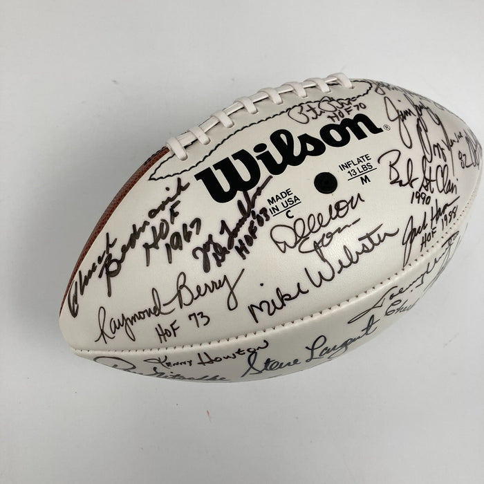 Johnny Unitas Len Dawson Nitschke Hall Of Fame Multi Signed Football 27 Sigs JSA