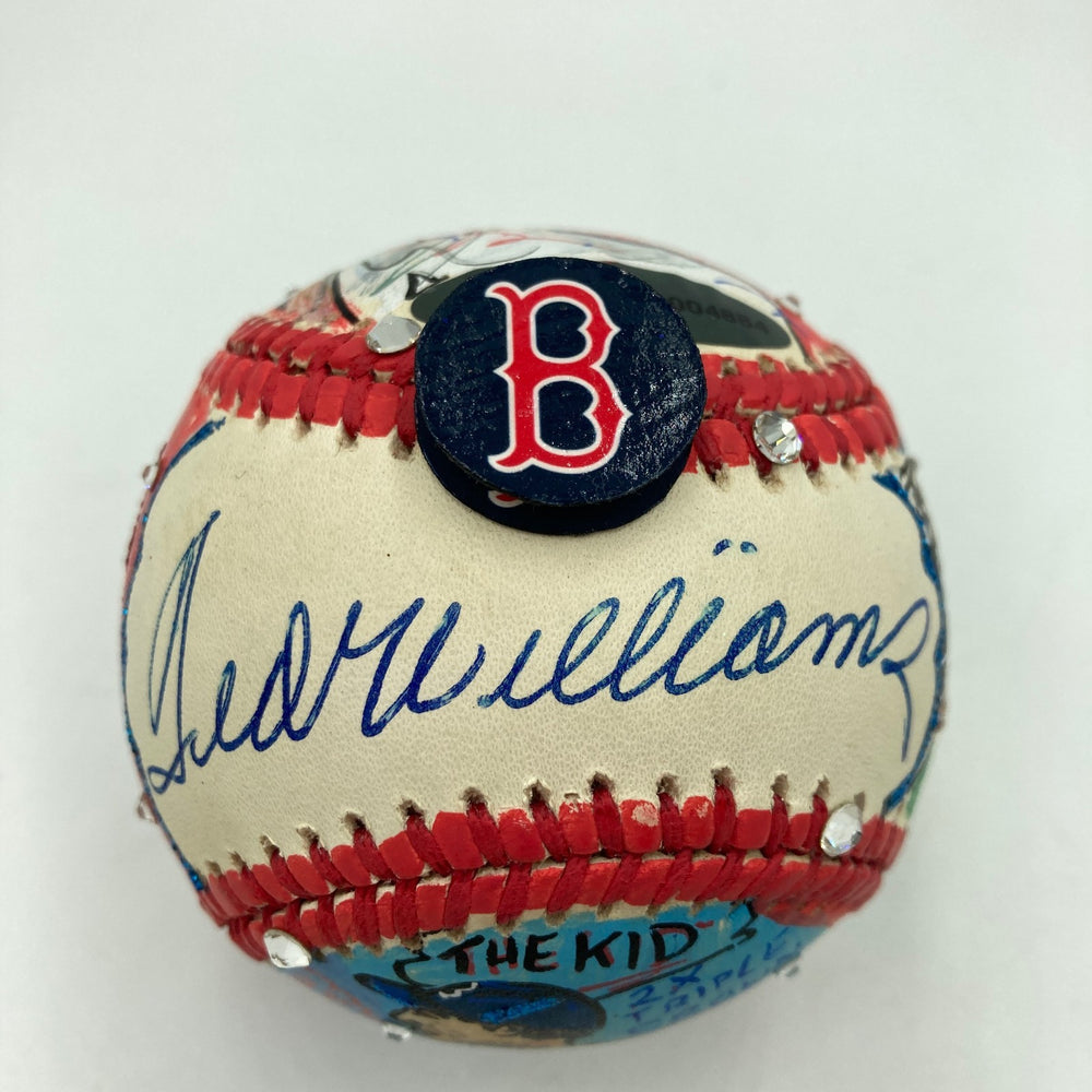 Ted Williams Signed Charles Fazzino Pop Art Baseball PSA DNA RARE