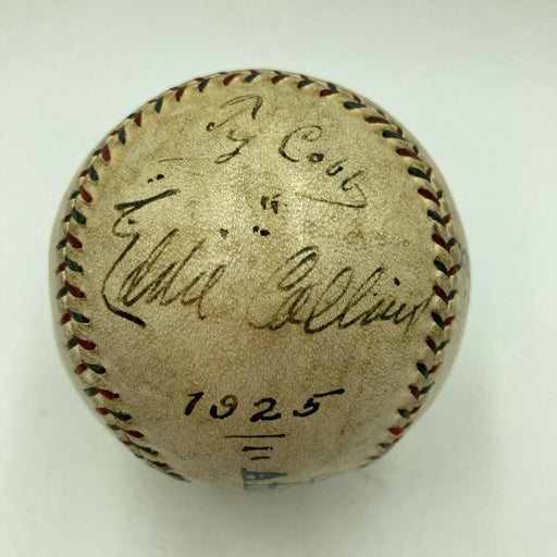 The Finest Babe Ruth Ty Cobb Walter Johnson 1925 HOF Signed Baseball PSA DNA