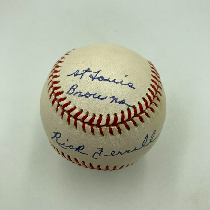 Rick Ferrell Full Name Signed Heavily Inscribed American League Baseball JSA COA