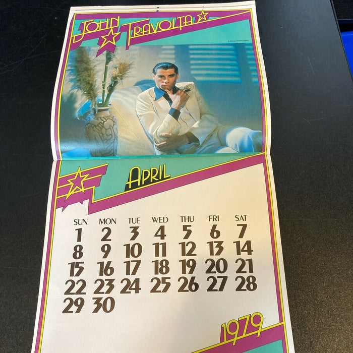 John Travolta Signed Autographed Vintage 1979 Calendar With JSA COA