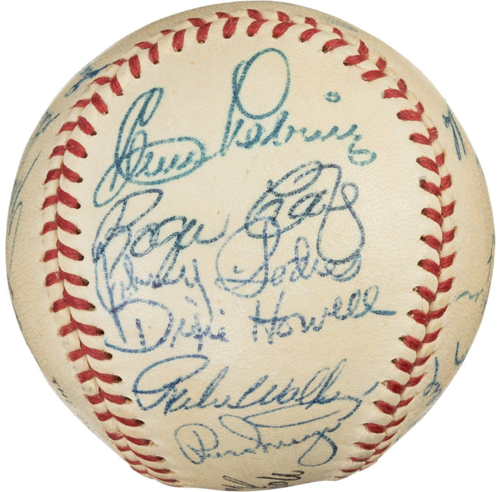 1955 Brooklyn Dodgers W.S. Champs Team Signed Baseball Jackie Robinson PSA DNA
