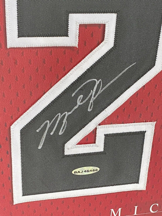 Michael Jordan Signed Jersey Numbers #23 Display Upper Deck UDA COA