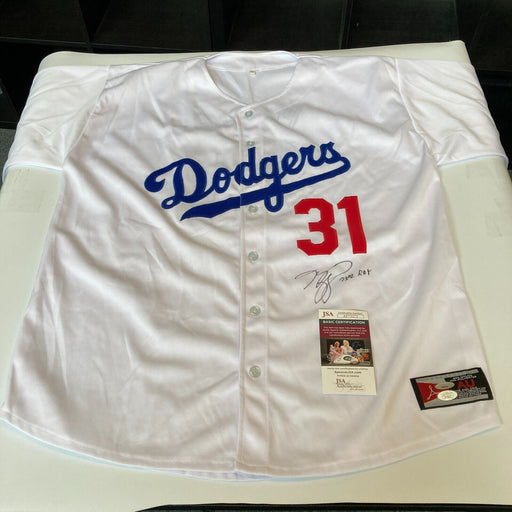 Mike Piazza 1993 NL Rookie Of The Year Signed Los Angeles Dodgers Jersey JSA COA