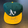 Jason Giambi Signed Authentic Oakland A's Game Model Hat Fleer Hologram