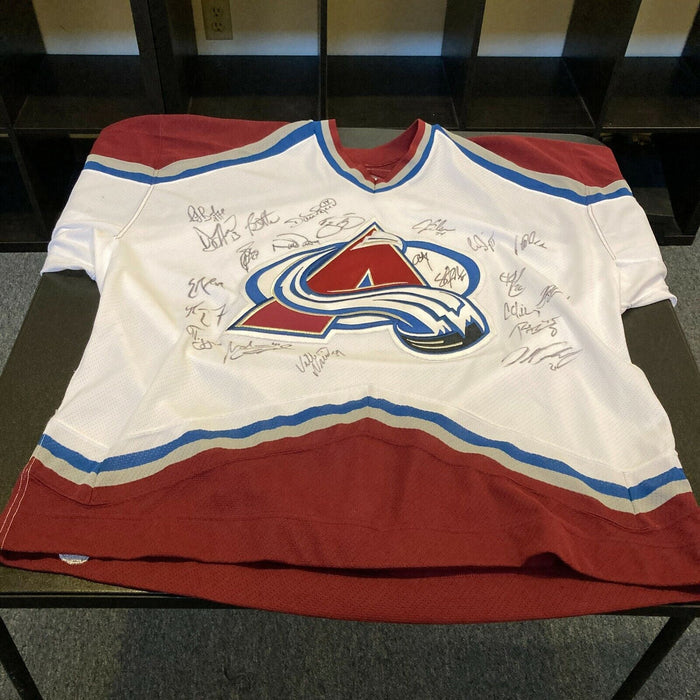 2001–02 Colorado Avalanche Team Signed Authentic Game Jersey PSA DNA COA