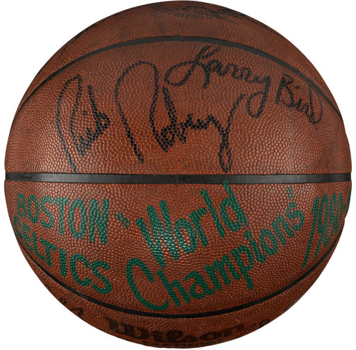 1981 Finals Game Winning Game Used Signed Basketball Boston Celtics NBA Champs