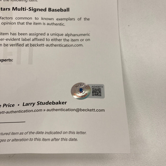 1920 Cleveland Indians World Series Champs Team Signed Baseball Beckett COA