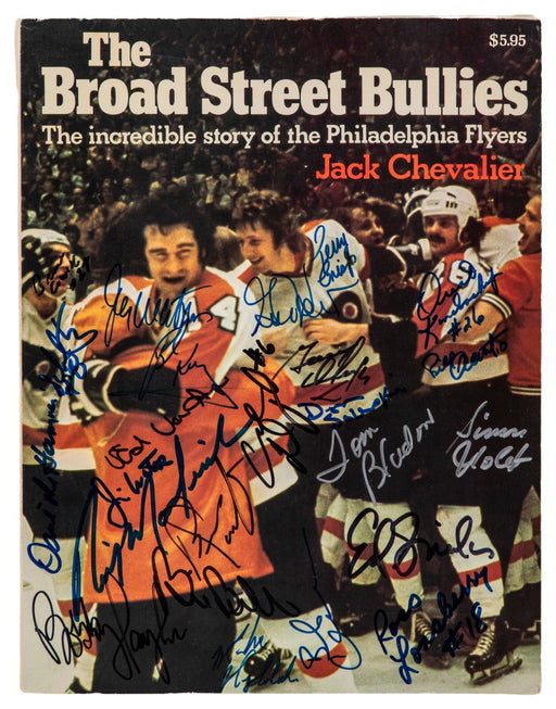 1973-74 Philadelphia Flyers Stanley Cup Champs Team Signed Book Beckett COA