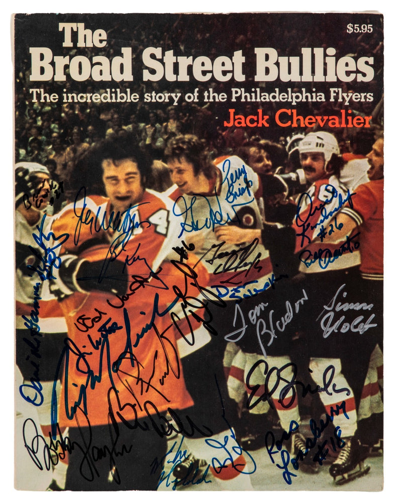 1973-74 Philadelphia Flyers Stanley Cup Champs Team Signed Book Beckett COA