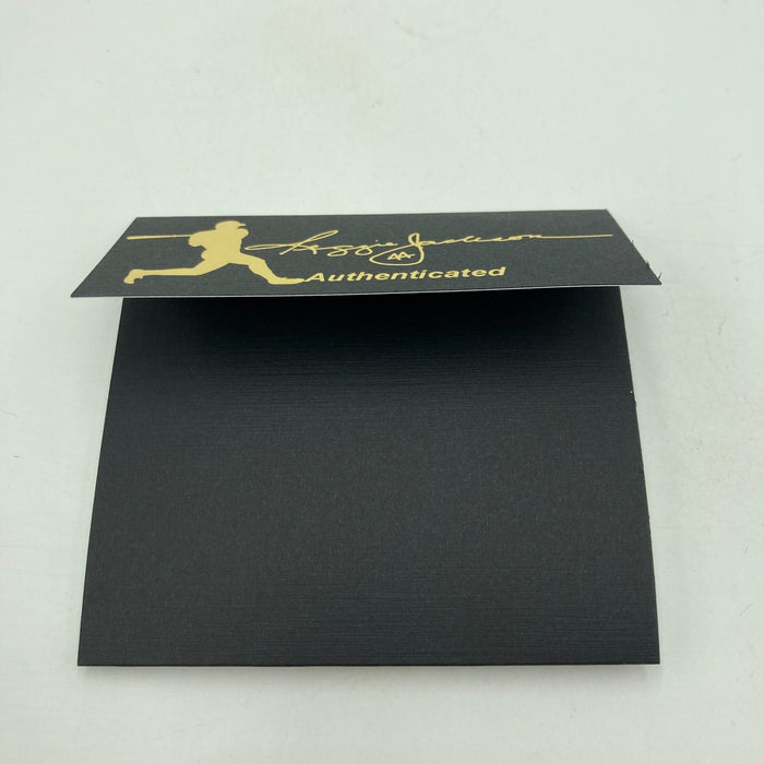 Frank Robinson Signed Heavily Inscribed Career STAT Baseball Reggie Jackson COA