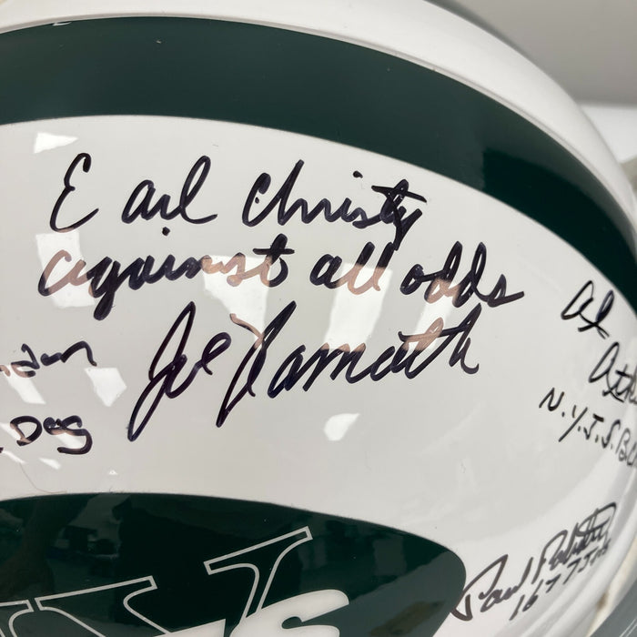 1969 New York Jets Super Bowl Champs Team Signed Authentic Game Helmet Steiner