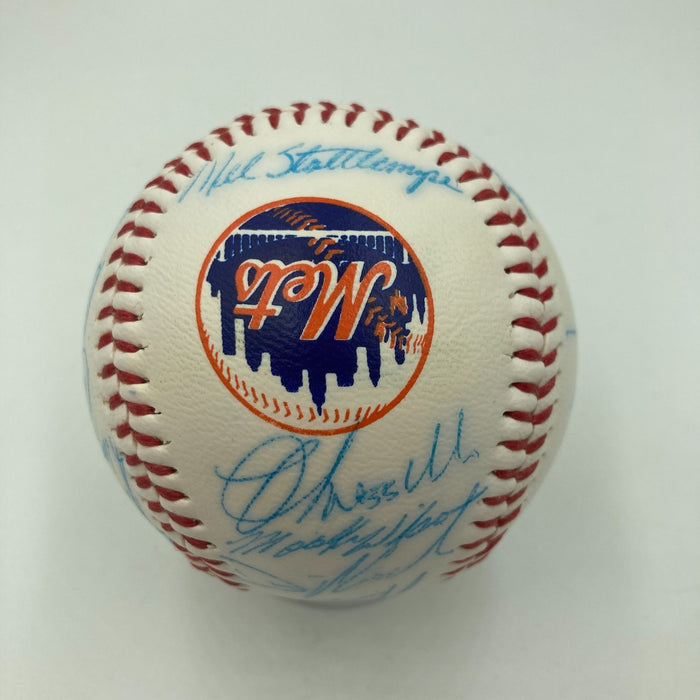 Vintage 1986 New York Mets World Series Champs Team Signed Baseball JSA COA