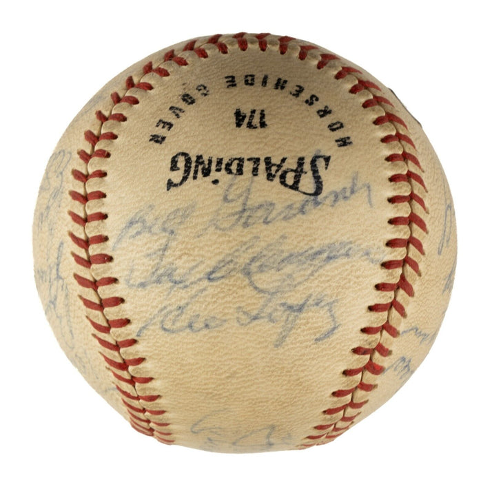 1961 Yankees World Series Champs Team Signed Baseball Mickey Mantle Maris JSA