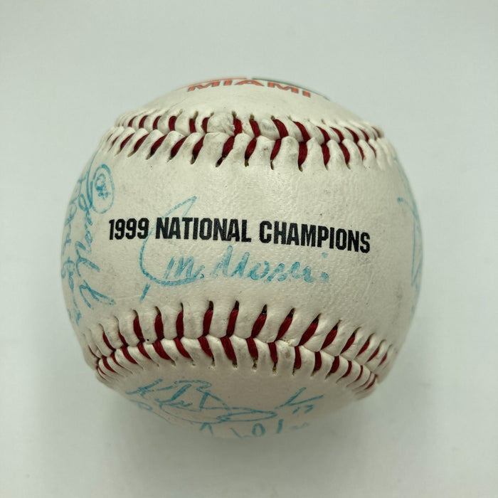 Jim Morris 1999 University of Miami Team Signed National Champions Baseball