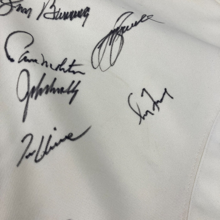 Beautiful Hall Of Fame Multi Signed Jackie Robinson Jersey 45+ Signatures JSA