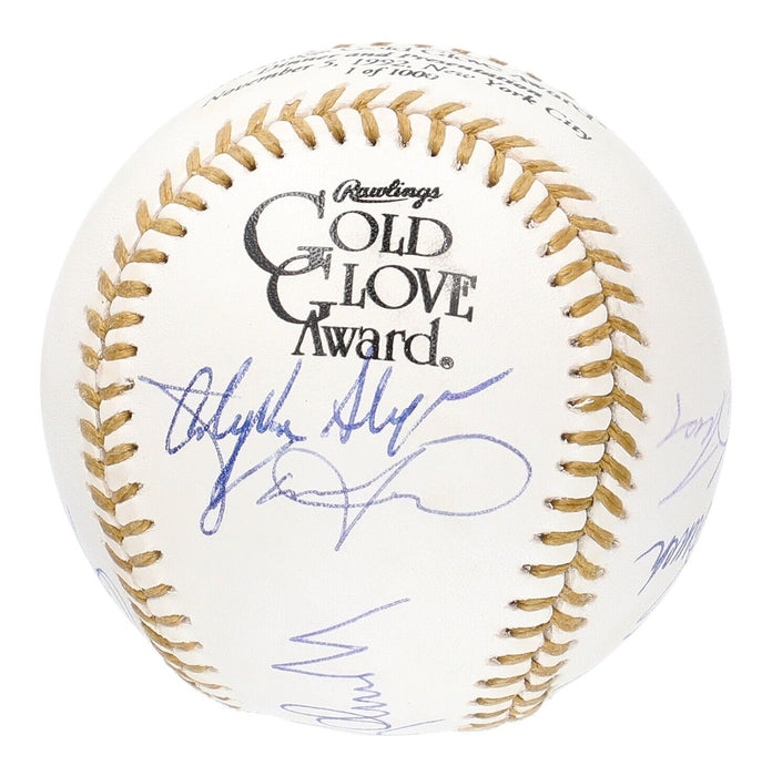 Johnny Bench Brooks Robinson Ozzie Smith Signed Gold Glove Baseball PSA DNA COA