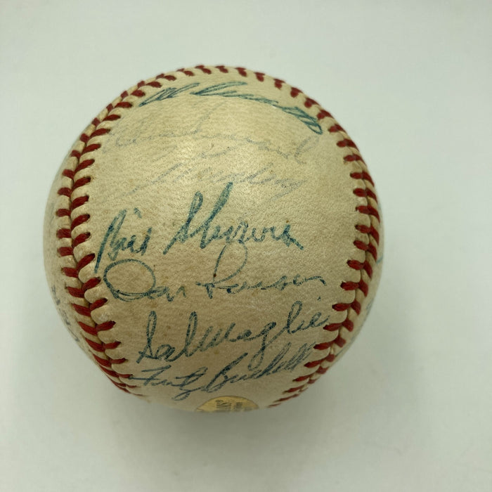 1958 New York Yankees World Series Champs Team Signed Baseball PSA DNA COA