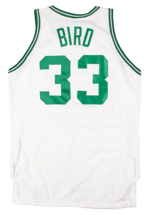 The Finest 1987-88 Larry Bird Game Used Boston Celtics Home Jersey MEARS A10