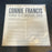 Connie Francis Signed Autographed Vintage LP Record