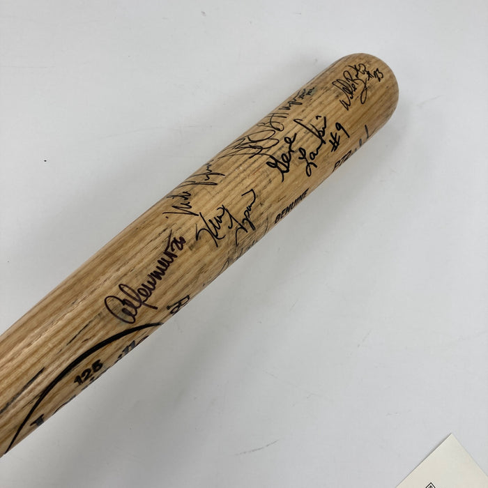 1991 Minnesota Twins World Series Champs Team Signed Baseball Bat JSA COA
