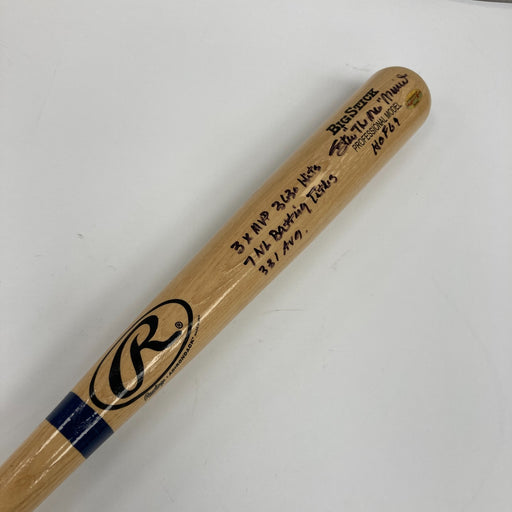 Stan Musial Signed Heavily Inscribed STAT Baseball Bat PSA DNA Authenticated