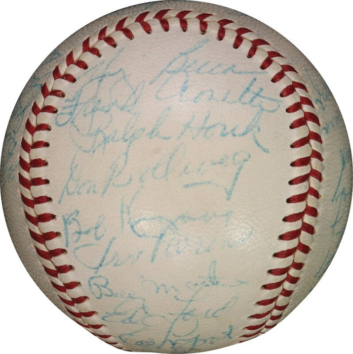 1953 New York Yankees World Series Champs Team Signed Baseball Mickey Mantle JSA