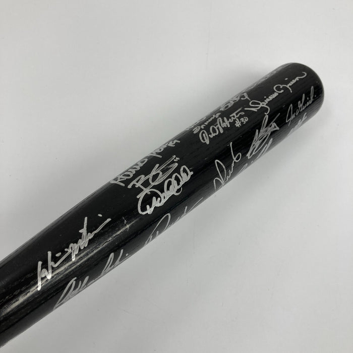 2009 New York Yankees World Series Champs Team Signed Bat #14/50 JSA COA