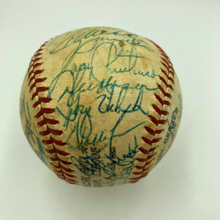 1980 Philadelphia Phillies World Series Champs Team Signed Game Baseball JSA