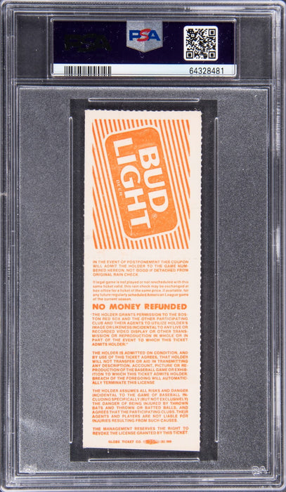 Roger Clemens Signed 1986 First 20 Strikeout Game Ticket PSA 7 Auto 10 POP 1!