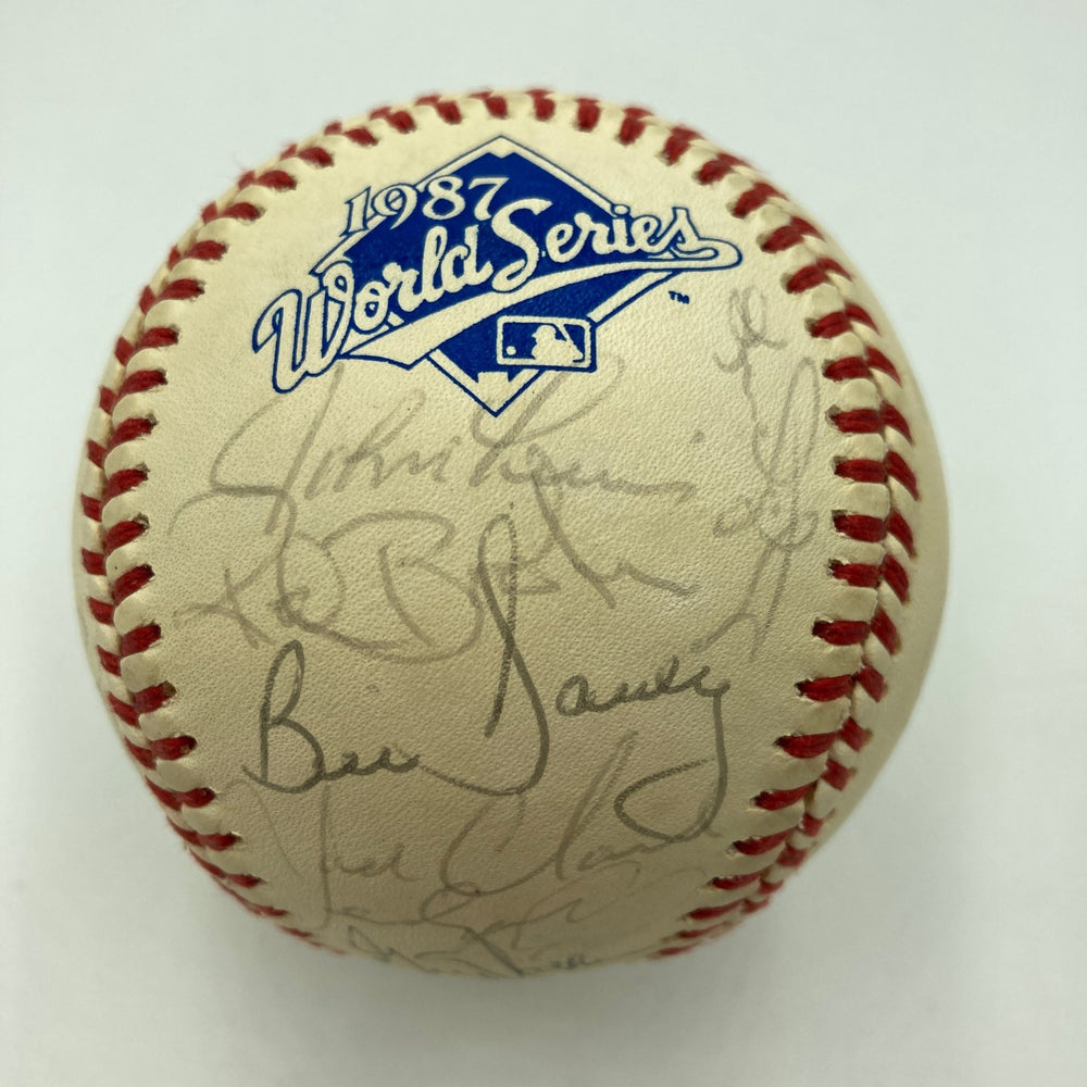 1987 St. Louis Cardinals NL Champs Team Signed World Series Baseball JSA COA