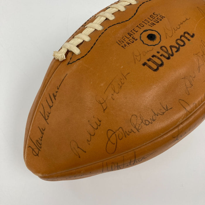 1973 Green Bay Packers Team Signed Vintage Wilson Football With COA