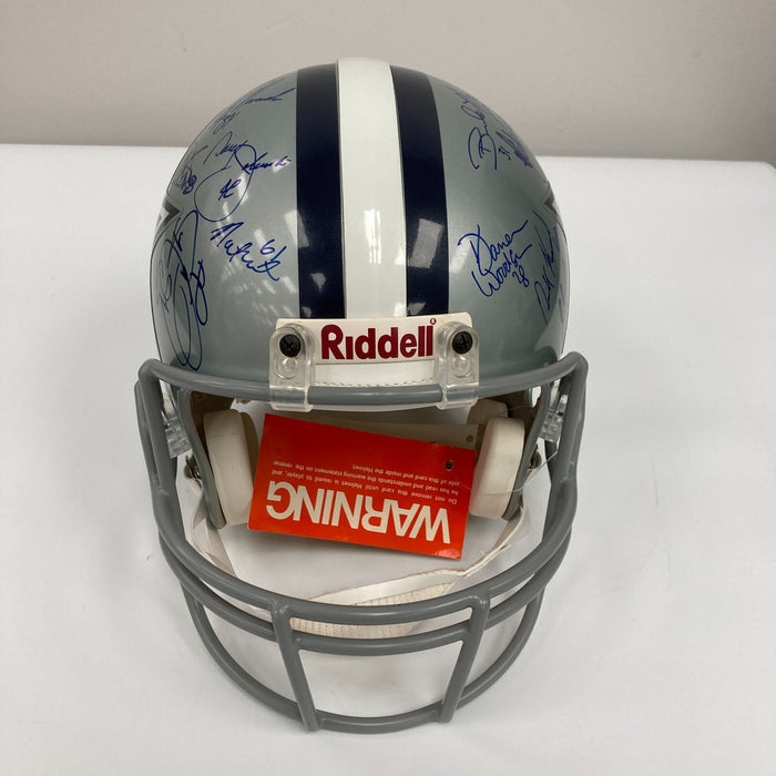 1995 Dallas Cowboys Super Bowl Champs Team Signed Authentic Helmet JSA COA