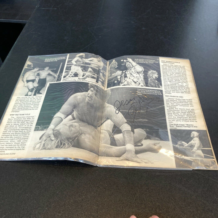 Captain Lou Albano Signed Vintage Wrestling Magazine
