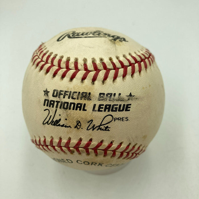 MARK WHITEN Signed 1980's Official National League Game Used Baseball