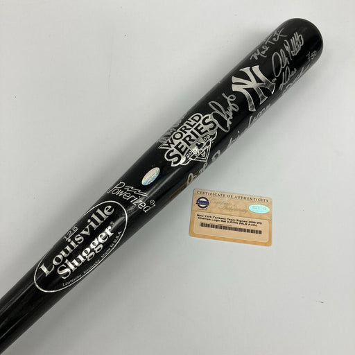 2009 New York Yankees World Series Champs Team Signed Bat #7/50 Steiner COA