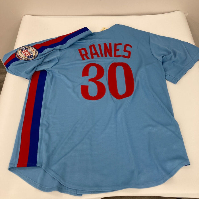 Tim Raines Signed Heavily Inscribed STATS Montreal Expos Jersey JSA COA