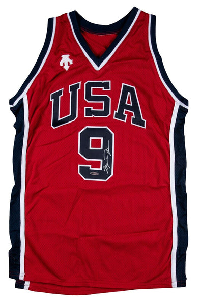 Michael Jordan Signed 1984 Team USA Olympics Game Model Jersey UDA COA #1/12