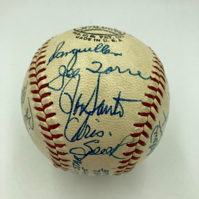 Beautiful 1972 All Star Game Team Signed Baseball 21 Sigs Hank Aaron JSA COA