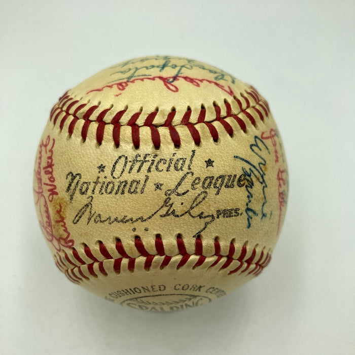 1956 All Star Game Team Signed Baseball Willie Mays Hank Aaron 30 Sigs
