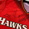Dikembe Mutombo Multi Signed 1996 Atlanta Hawks Game Shooting Shirt Beckett